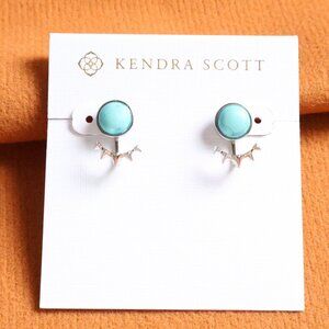 Kendra Scott | Sienna - Light Blue Silver Ear Jacket Earrings